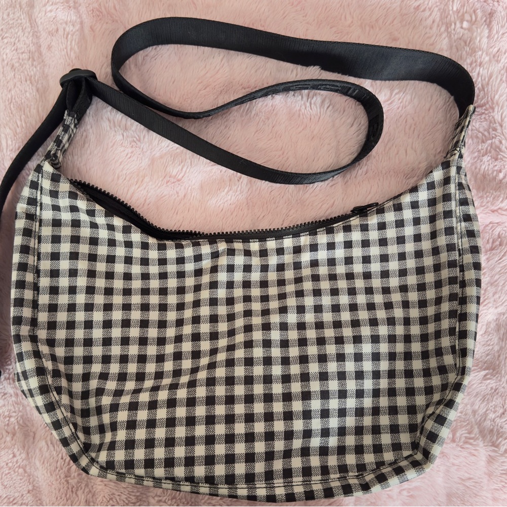 Stylish Black and White Checkered Women's Bag